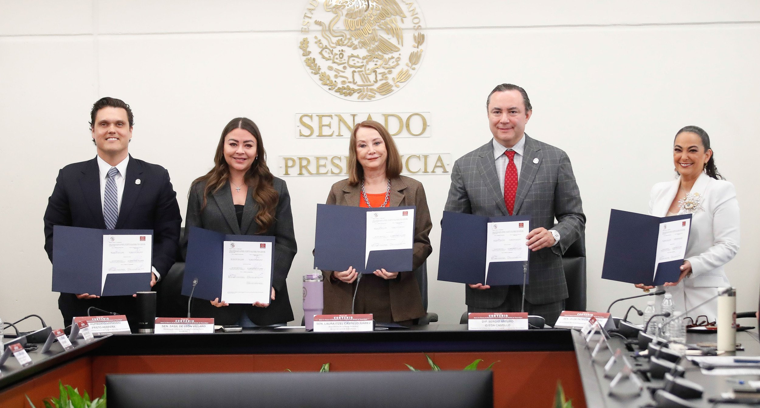 Senado y Congreso de Tamaulipas firman convenio para fortalecer el trabajo legislativo