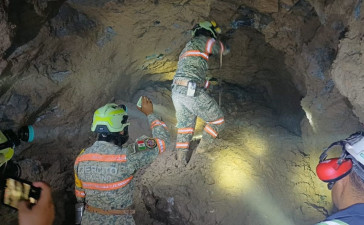 Continúan labores de rescate en mina de Sinaloa; buscan a minero atrapado desde hace 23 días
