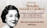 Realizarán homenaje para recordar a la tamaulipeca Amalia González Caballero en la Ciudad de México