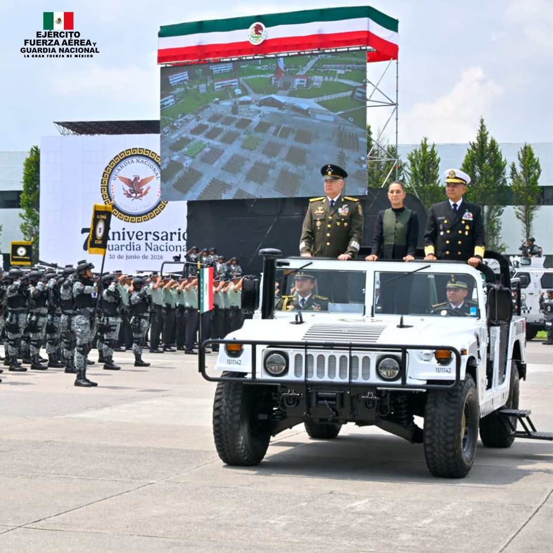 Sheinbaum encabeza ceremonia por el 7º aniversario de la Guardia Nacional
