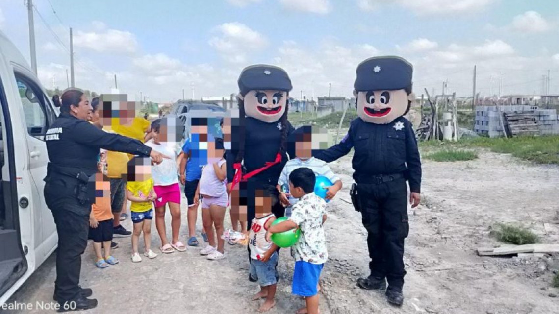 Entrega Guardia Estatal de Género juguetes a niños de Reynosa y Matamoros