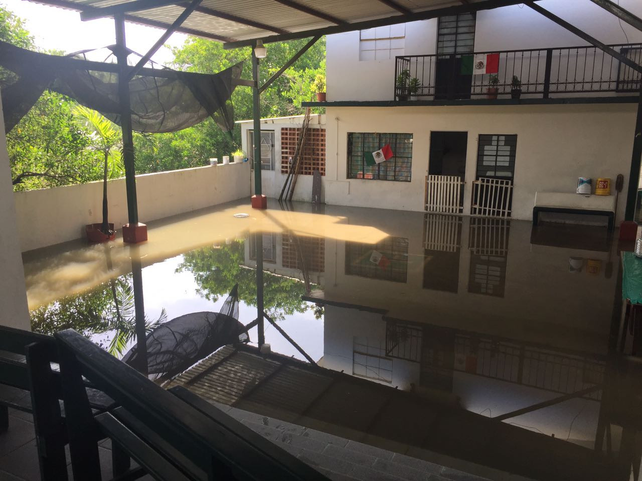 Jardín de niños Asociación Gilberto se inunda