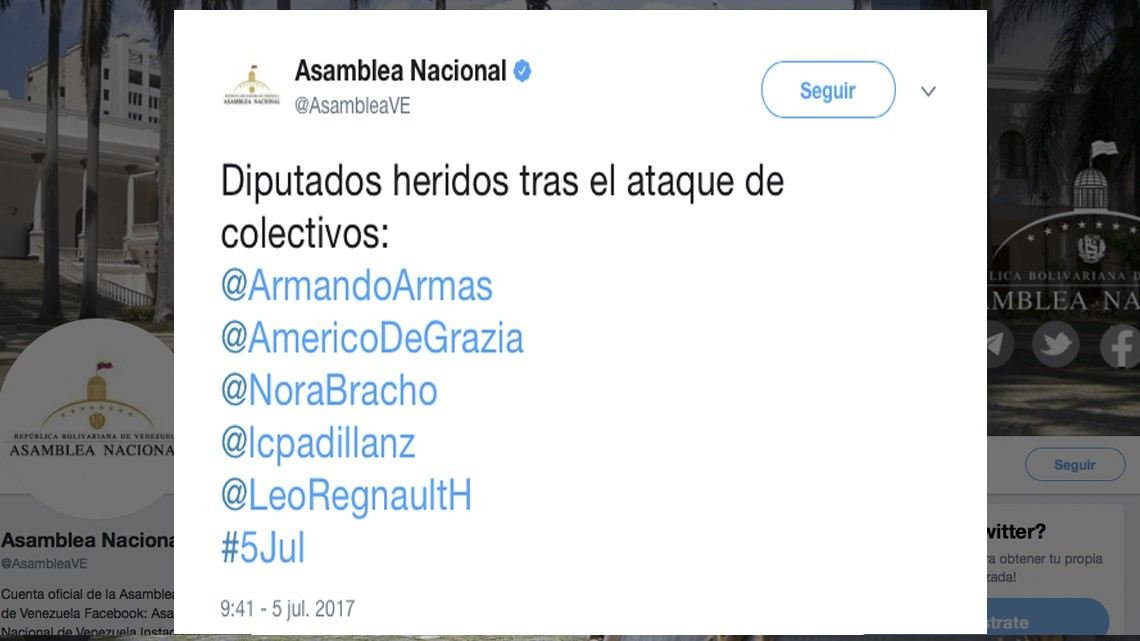 Se registran actos violentos en Congreso de Venezuela 