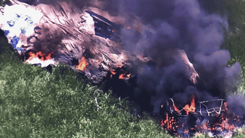 Dirigible se desploma en las cercanías del US open