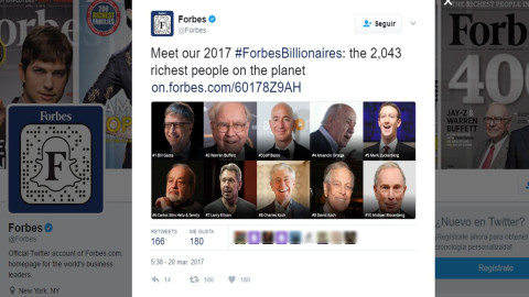 Bill Gates sigue a la cabeza de los más ricos de Forbes