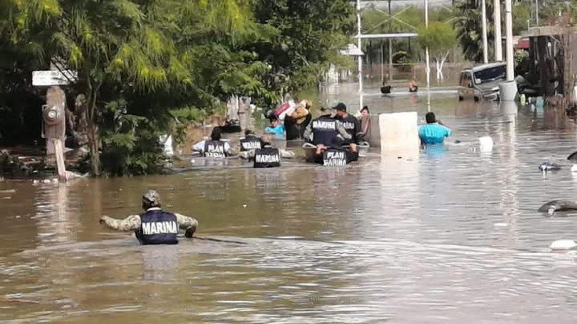 Marina brinda apoyo a población civil en Río Bravo y Reynosa