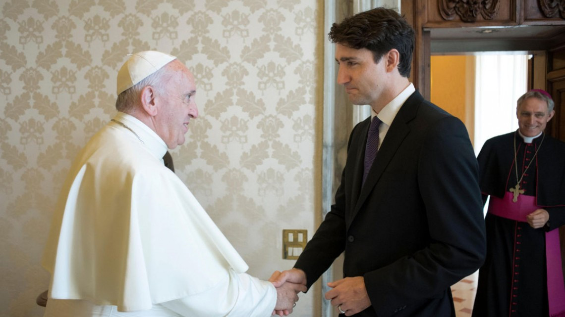 Recibe Papa Francisco a Trudeau en el Vaticano