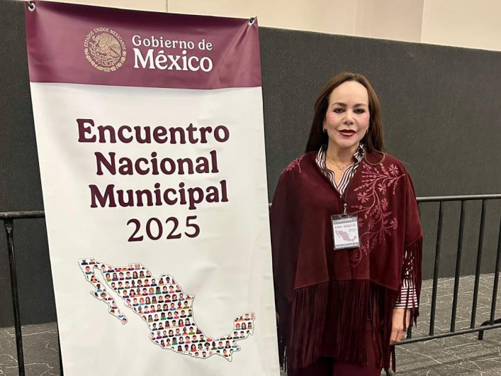 Respalda alcaldesa Carmen Lilia Canturosas iniciativas de presidenta Claudia Sheinbaum en encuentro Nacional Municipal
