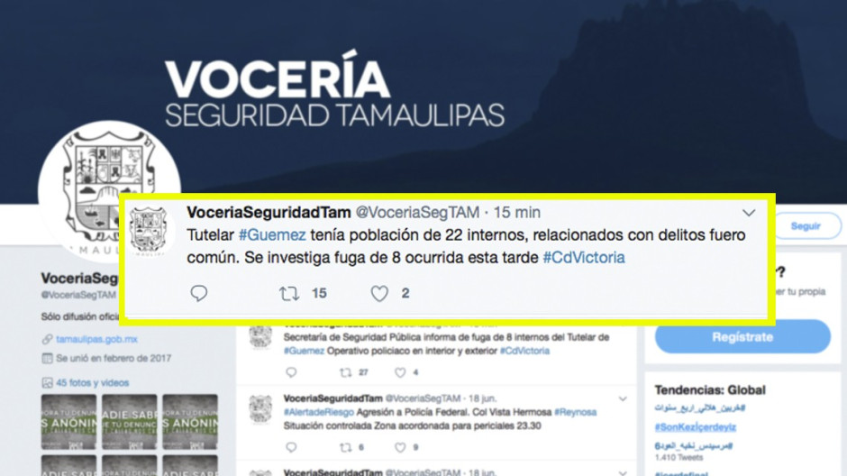 Reportan la fuga de 8 internos del tutelar de Güémez