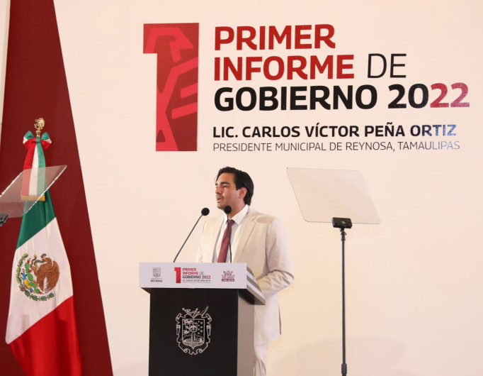 Rinde alcalde de Reynosa, Carlos Peña, primer informe de gobierno 