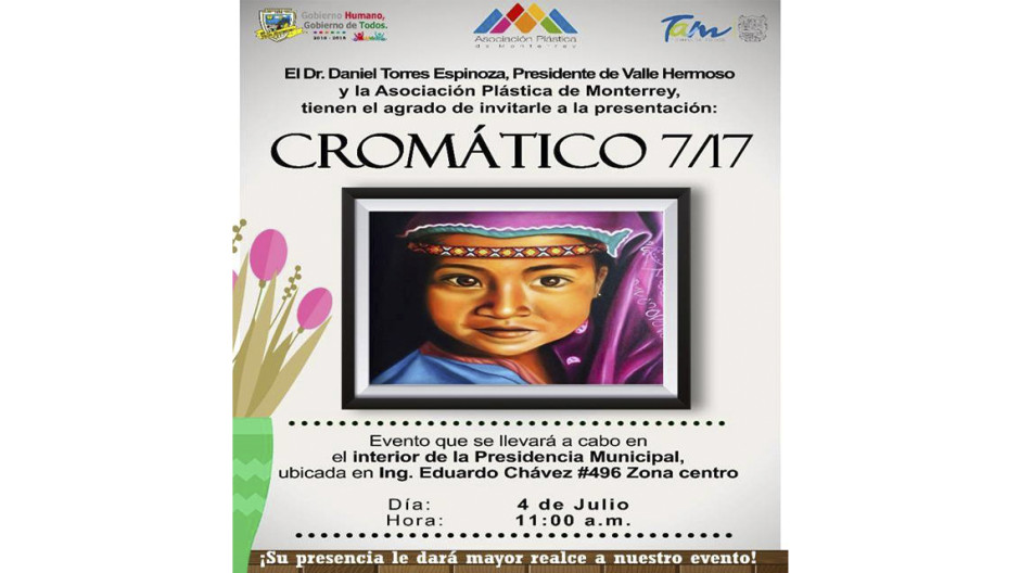 Gobierno invita a exposición de pintura "Cromatico 7/17"