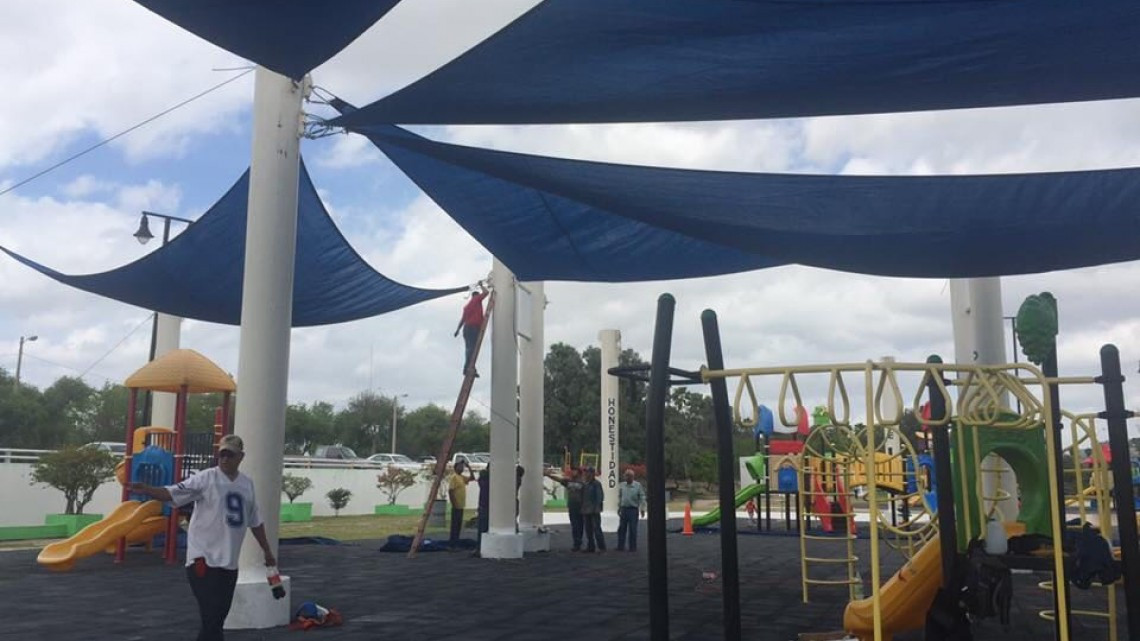 Reinstalan mallas sombras en el Laguito