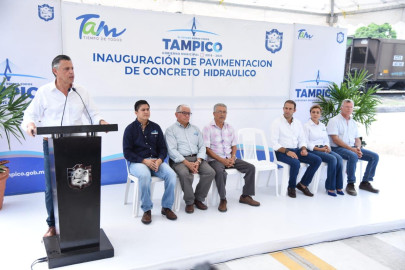 Lleva Chucho Nader obras de pavimentación a la colonia Tamaulipas
