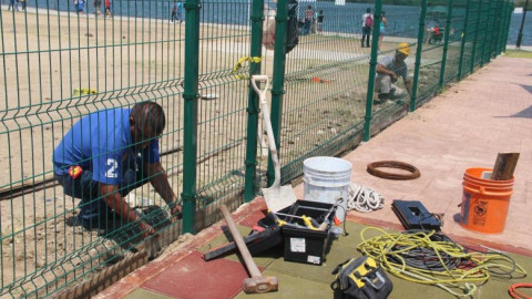 Supervisa DIF Tampico la rehabilitación de juegos incluyentes