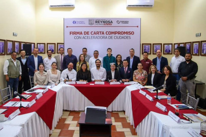 Firmó Presidente de Reynosa carta compromiso con Aceleradora de Ciudades 