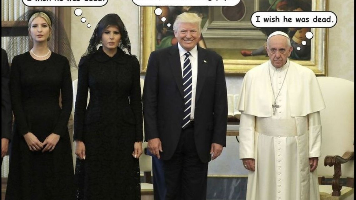 La visita de los Trump al Papa en memes