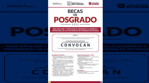 Convoca Alcalde Carlos Peña Ortiz a Becas de Posgrado 2022
