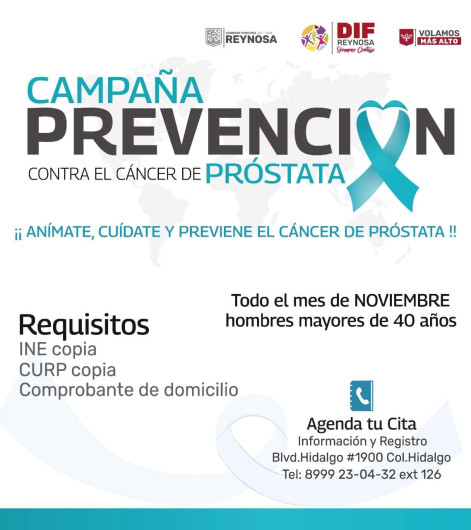 Realiza DIF Reynosa Campaña de Prevención Contra el Cáncer de Próstata 