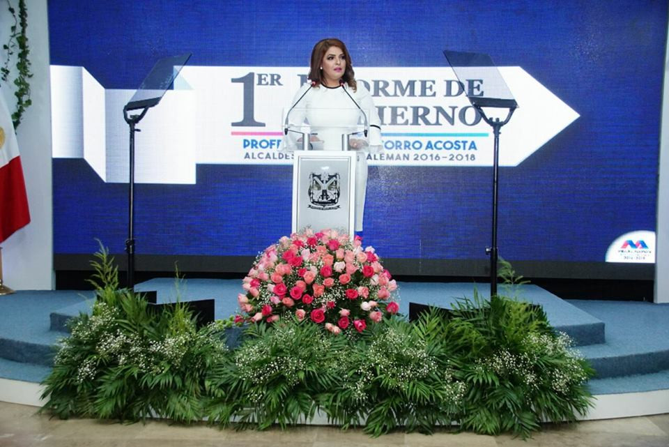Rinde su primer informe de gobierno alcaldesa de Miguel Alemán