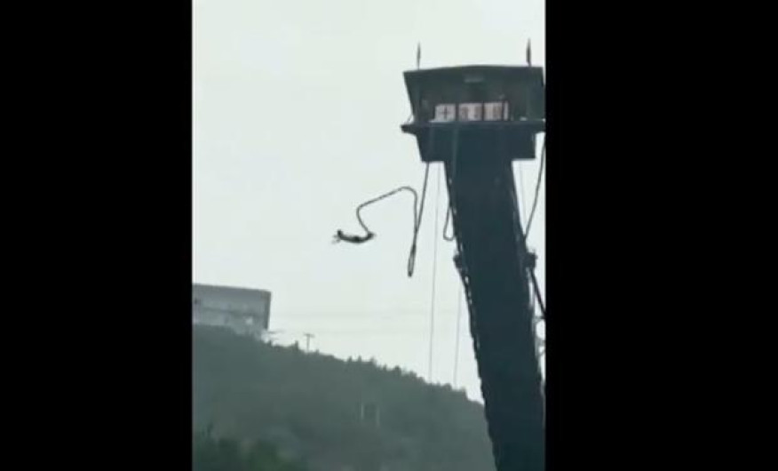Joven sufre accidente durante un salto en bungee 