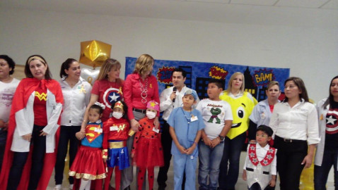 Superhéroes visitan a niños con cáncer e inauguran albergue de apoyo en Tampico