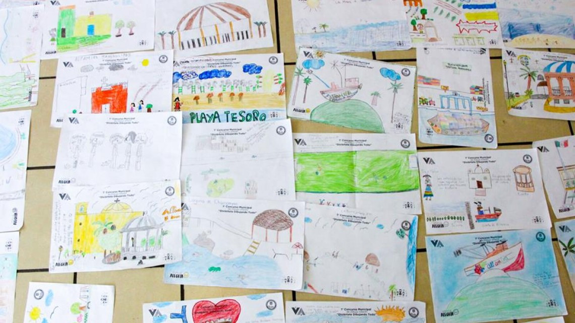 Realizan primer concurso municipal de dibujo infantil en Altamira