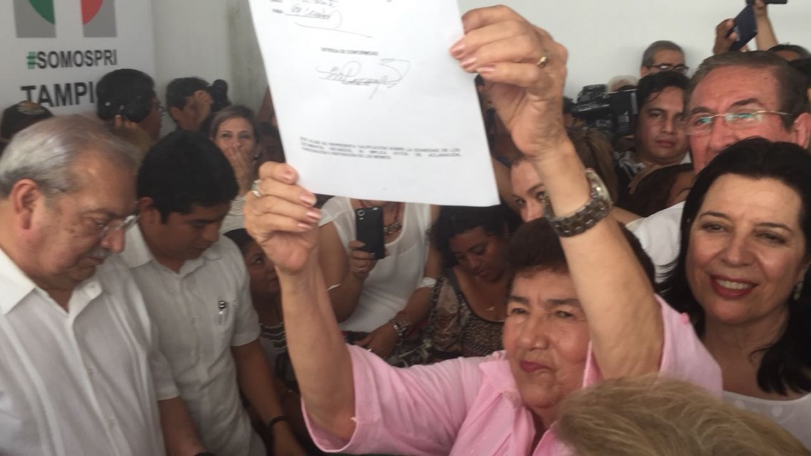 Se registra Magdalena Peraza Guerra como precandidata del PRI a la alcaldía de Tampico