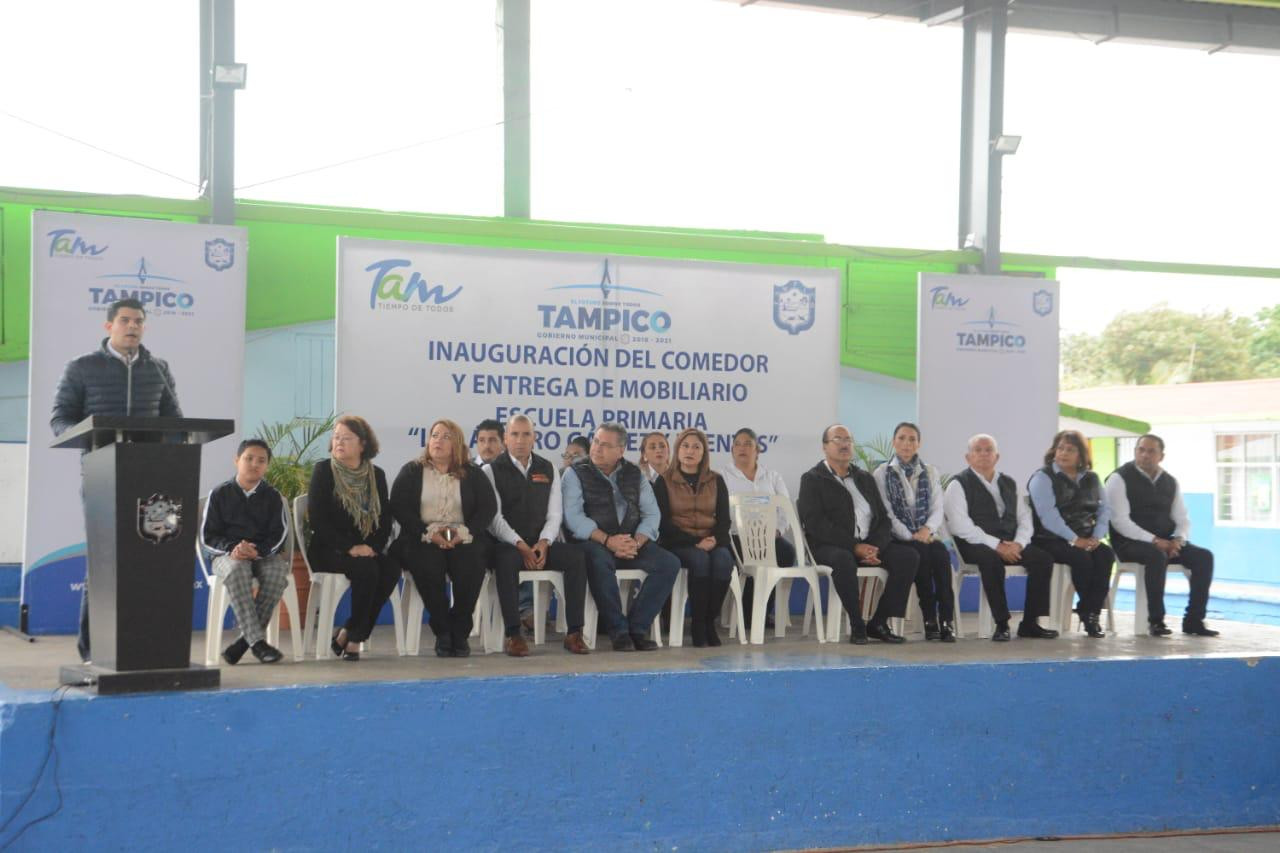Entrega Gobierno de Tampico Nuevo Comedor Escolar en Primaria de la Zona Norte