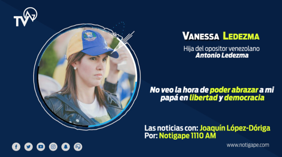 No veo la hora de poder abrazar a mi papá en libertad y democracia: Vanessa Ledezma