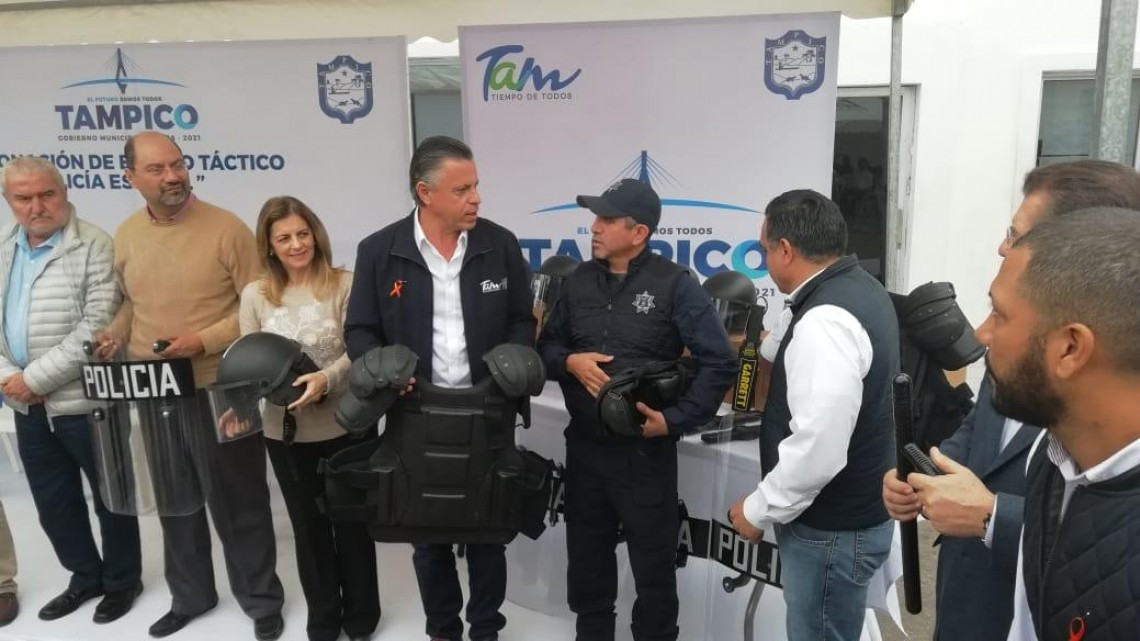 Equipan a la policía estatal acreditable asignada a Tampico