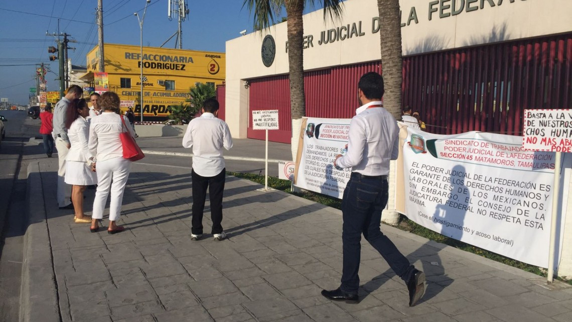 Sindicalizados del poder judicial se manifiestan
