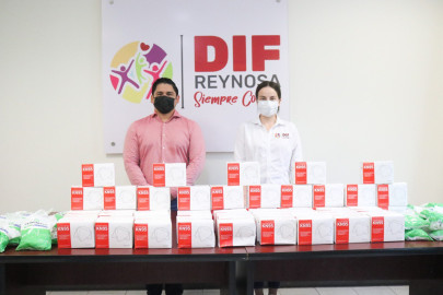 Recibe DIF Reynosa donación de cubrebocas