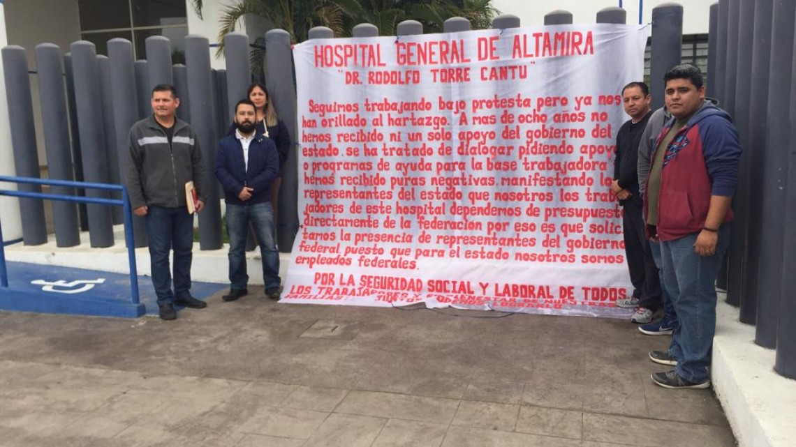 Anuncian paro parcial de labores en el hospital general de Altamira