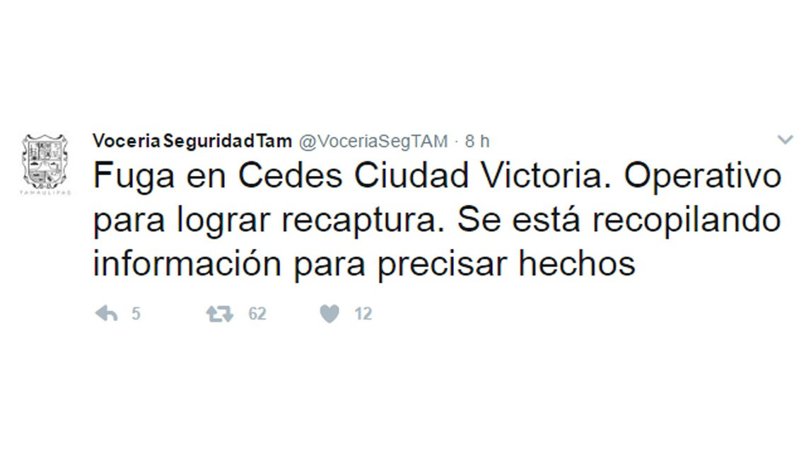 Se fugan 29 reos del Penal de Cd. Victoria, recapturan a 12