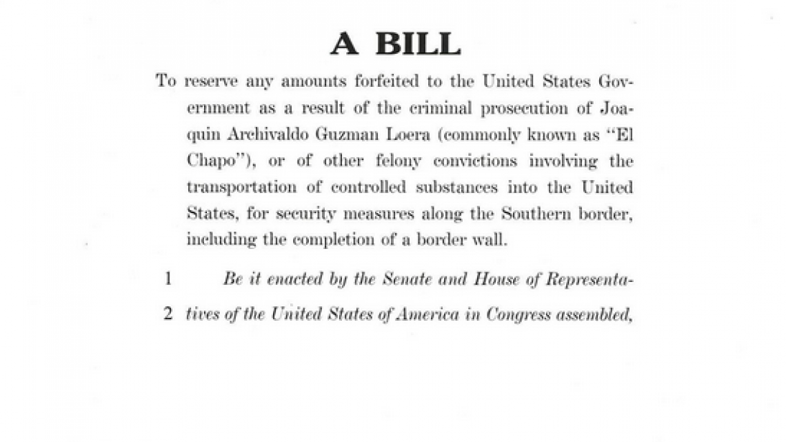 “Chapo podría financiar el muro”: Ted Cruz