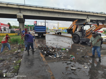 Provocó lluvias encharcamientos en Reynosa a pesar de desazolve 
