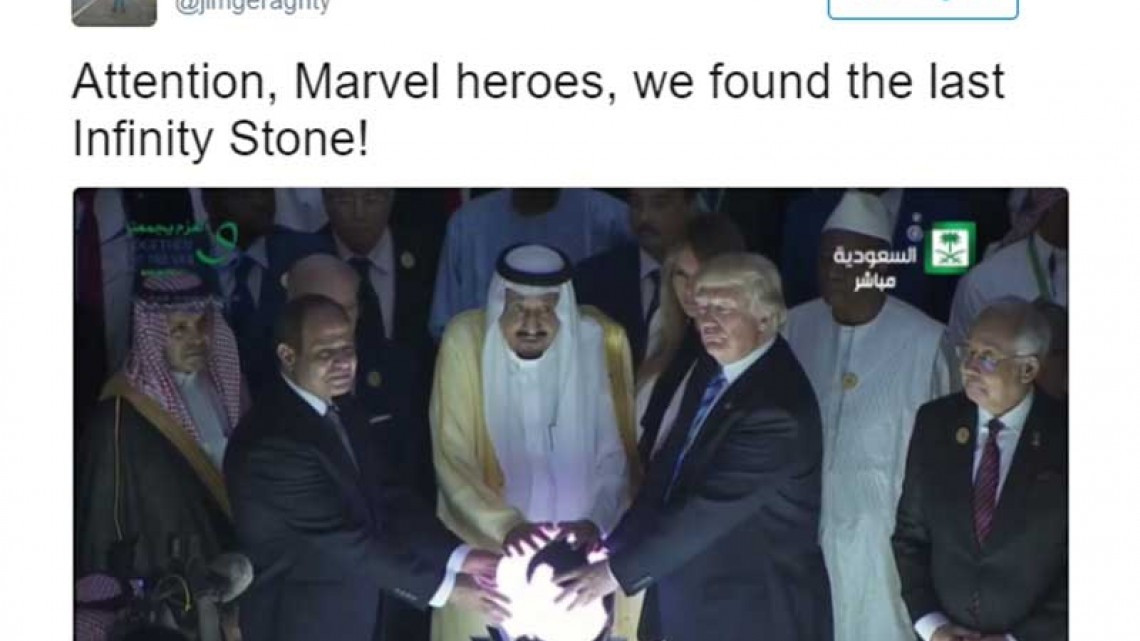 Fotografía de Trump con lideres egipcios provoca guerra de memes 