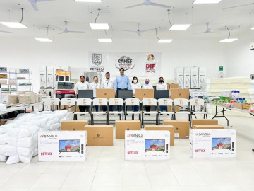 Entregó Carlos Peña Ortiz insumos alimenticios y mobiliario al CAMEF-Reynosa 