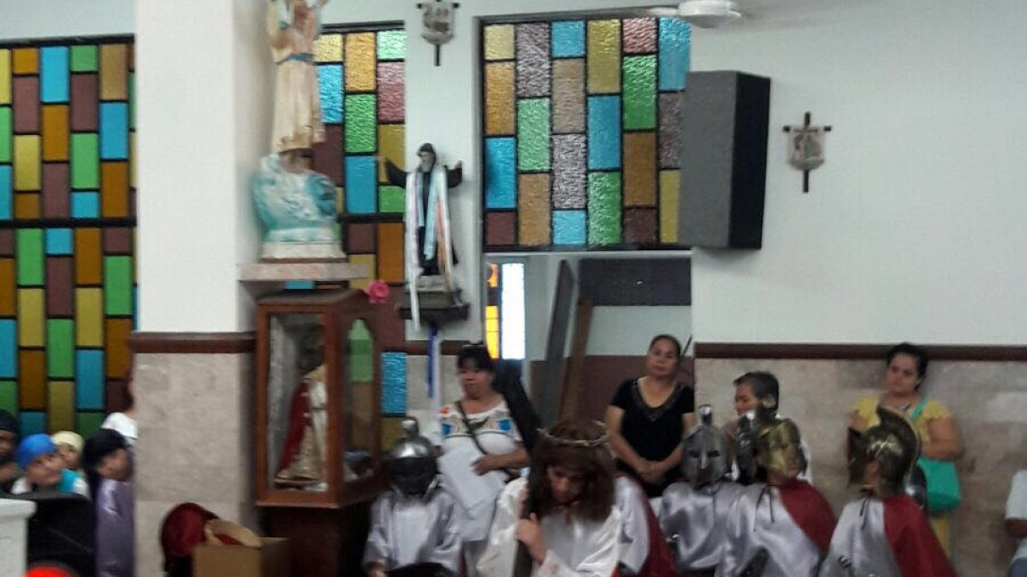 Realizan Viacrucis Infantil en  Iglesia de Ciudad Madero