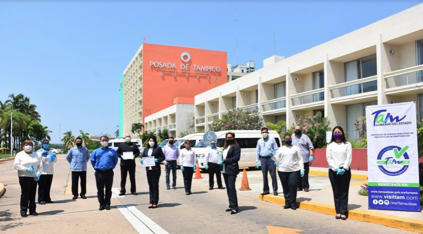 Entrega Turismo Tamaulipas primeras constancias de limpieza “SaniTamPro”