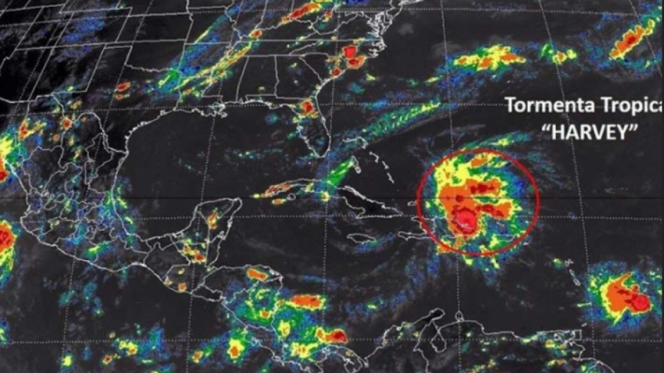 Tormenta tropical Harvey amenaza al Mar Caribe