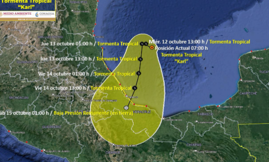 Monitorea Gobierno de Reynosa progreso de tormenta Karl