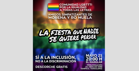 Comunidad gay convoca a fiesta para apoyar a Rosa Muela