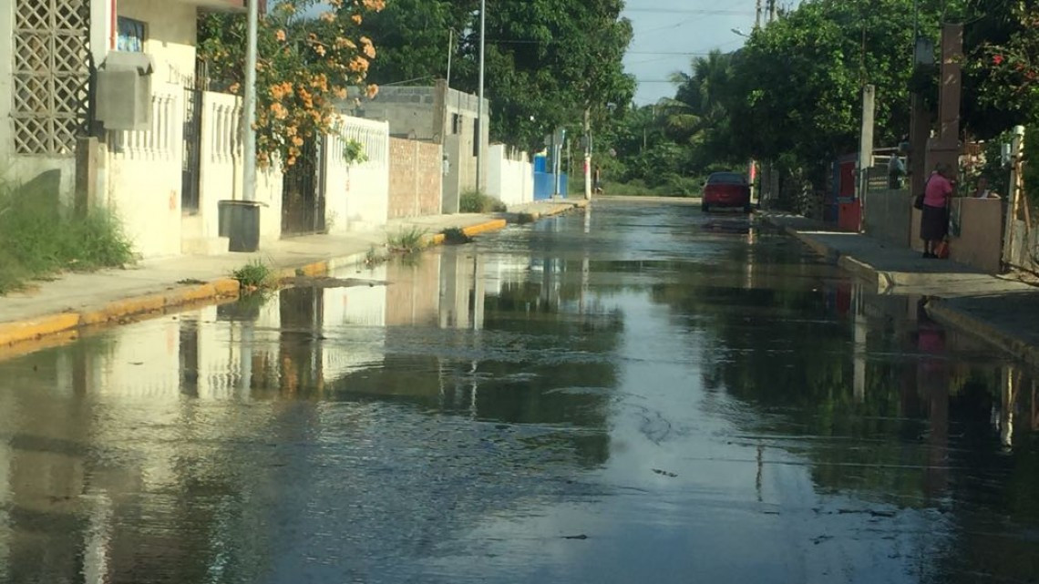 Agua se desperdicia por enorme fuga en sector Montealto