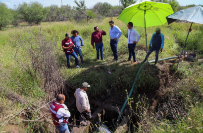 Constató Carlos Peña Ortiz proceso de reparación en fuga de agua potable