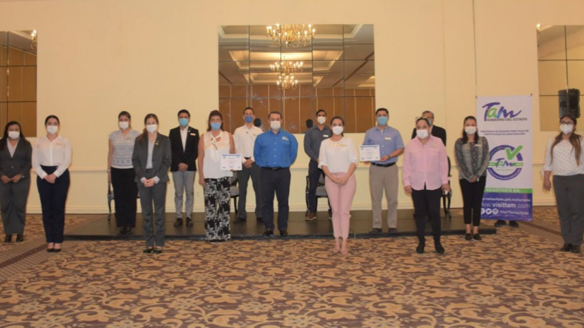 Entrega Turismo Tamaulipas primeras constancias de limpieza “SaniTamPro”
