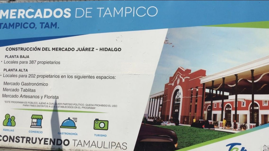 En diciembre quedarán nuevos mercados municipales de Tampico