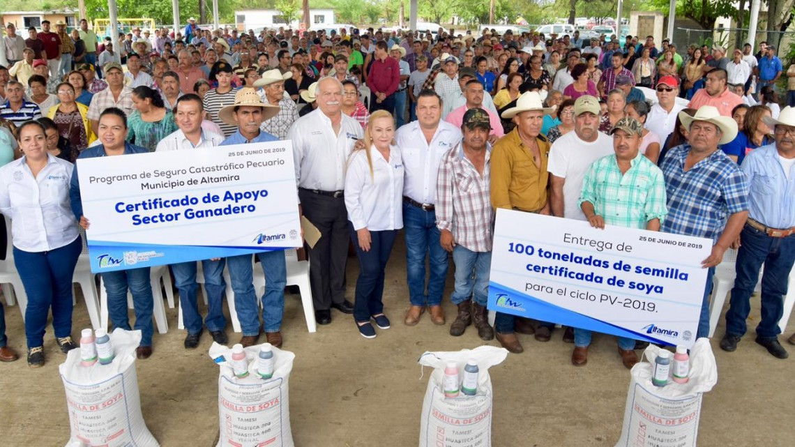 Entregan 100 toneladas de semilla de soya certificada a productores de Altamira