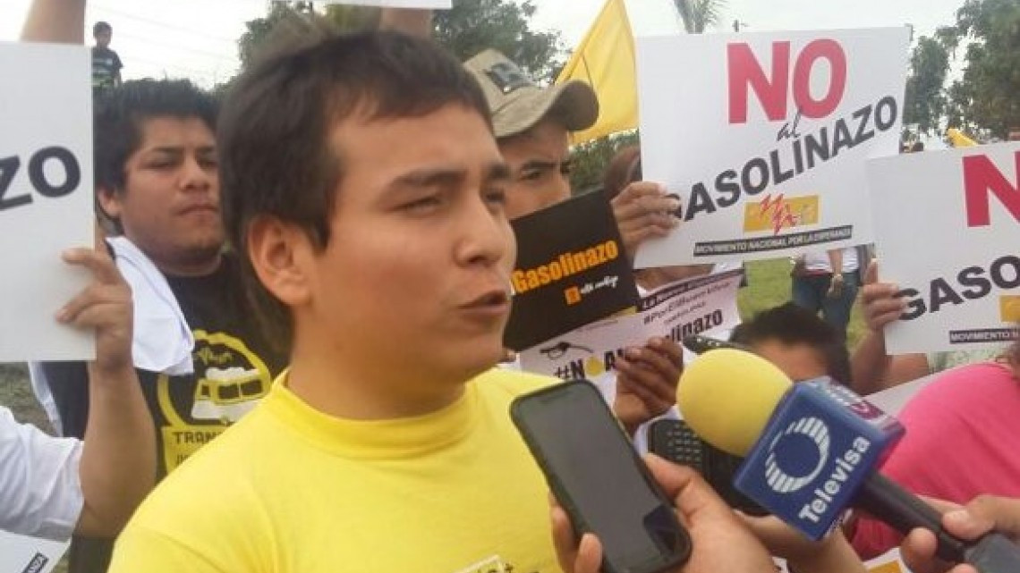 Protestan perredistas en contra del gasolinazo en sur de Tamaulipas 