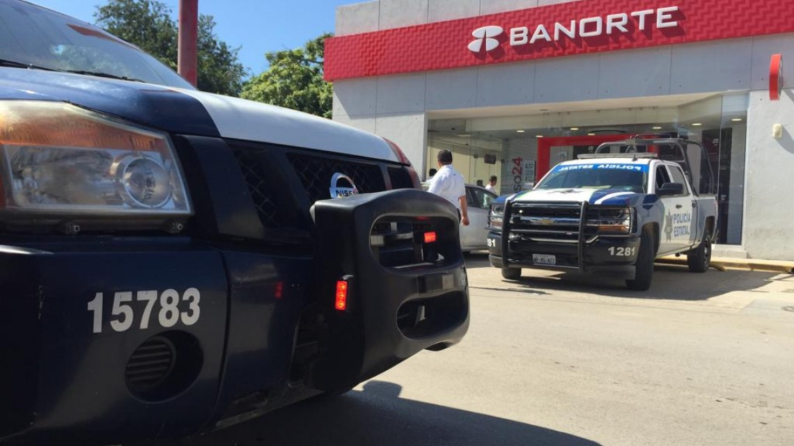 Violento robo en el interior de sucursal bancaria en Altamira